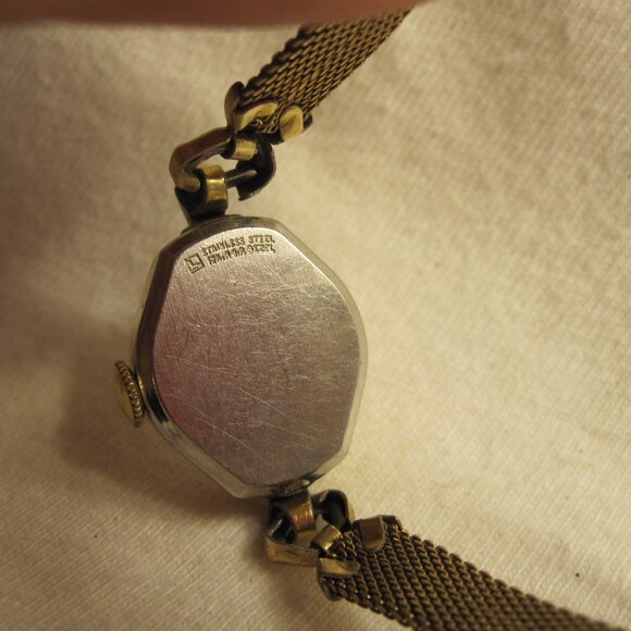 old Fairfax 10k Gold R.G.P. Wrist Watch & Band, 17 Jewels, Swiss, Safety Chain main image 4